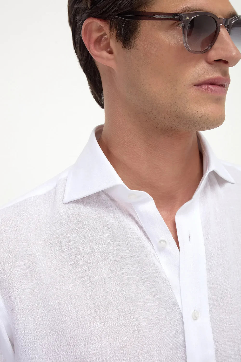 White Linen Popover shirt