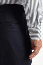 Blue flannel Roma trousers