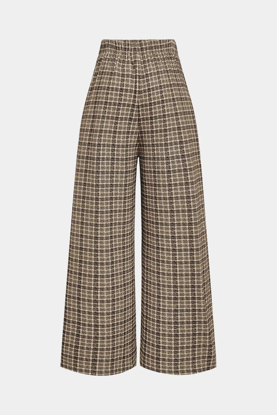 Plaid Printed High Waist Pants