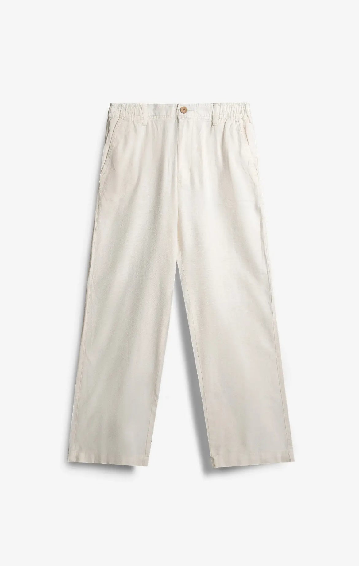 COTTON LINEN Pearl White Pants