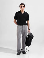 Basic knitted polo T-shirt