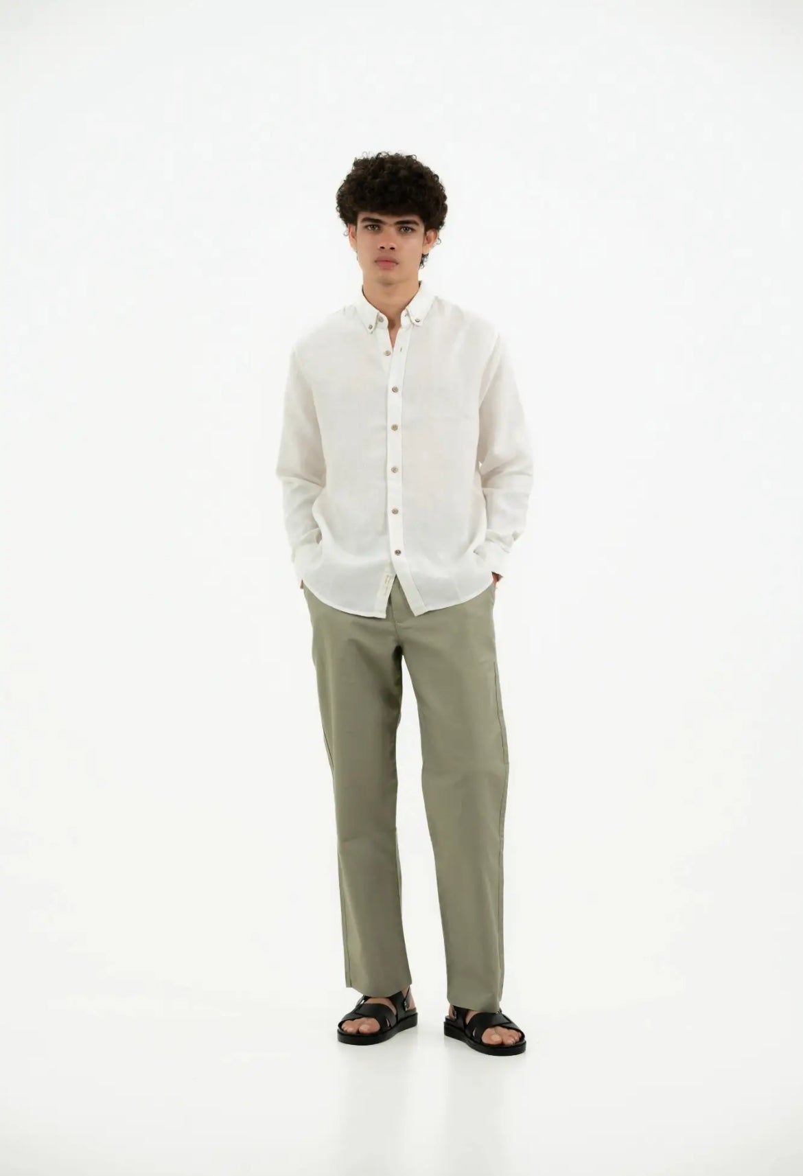 VELAIR LINEN Paper White Shirt