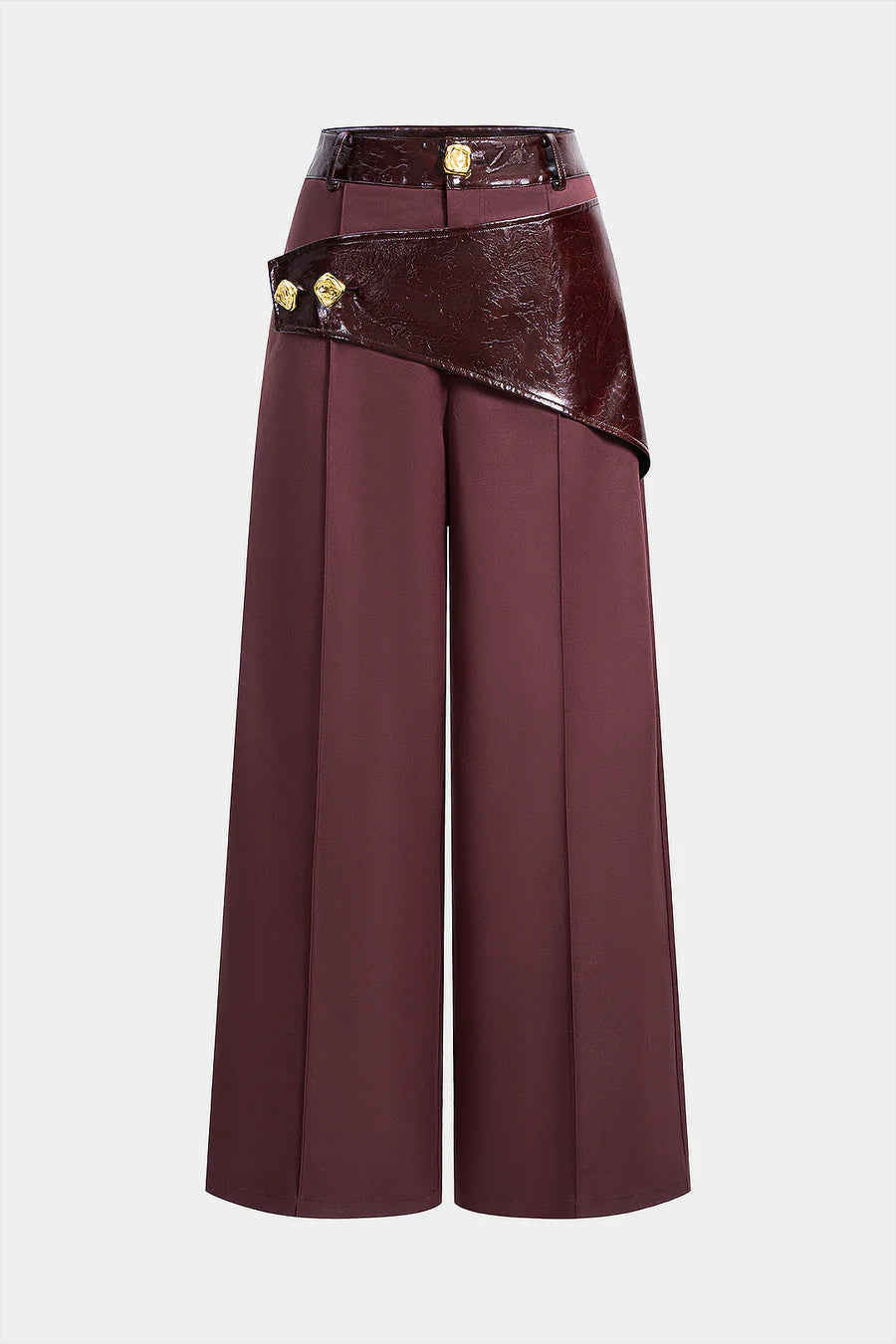 Leather patch pants