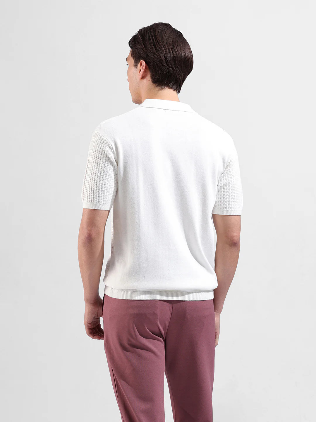 Basic knitted polo T-shirt