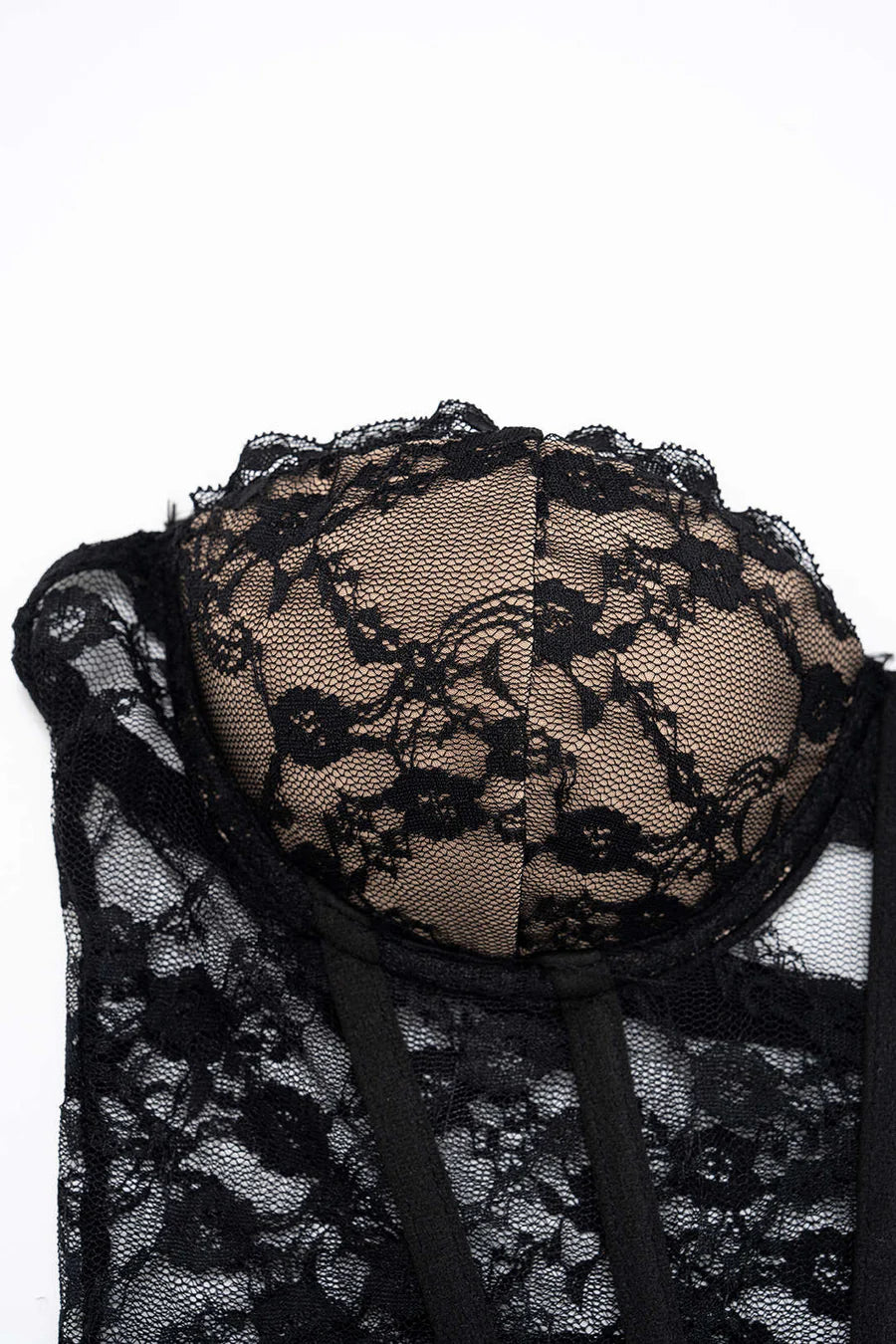 SHEER LACE CORSET TOP