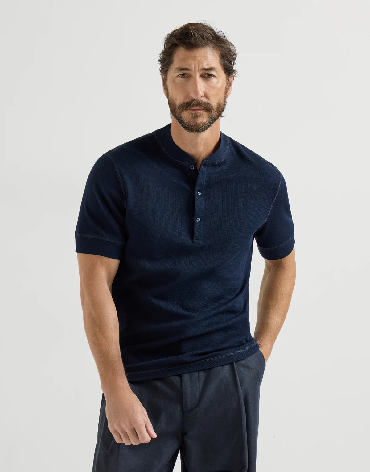 Half Sleeves Henley T-shirt
