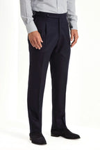 Blue flannel Roma trousers