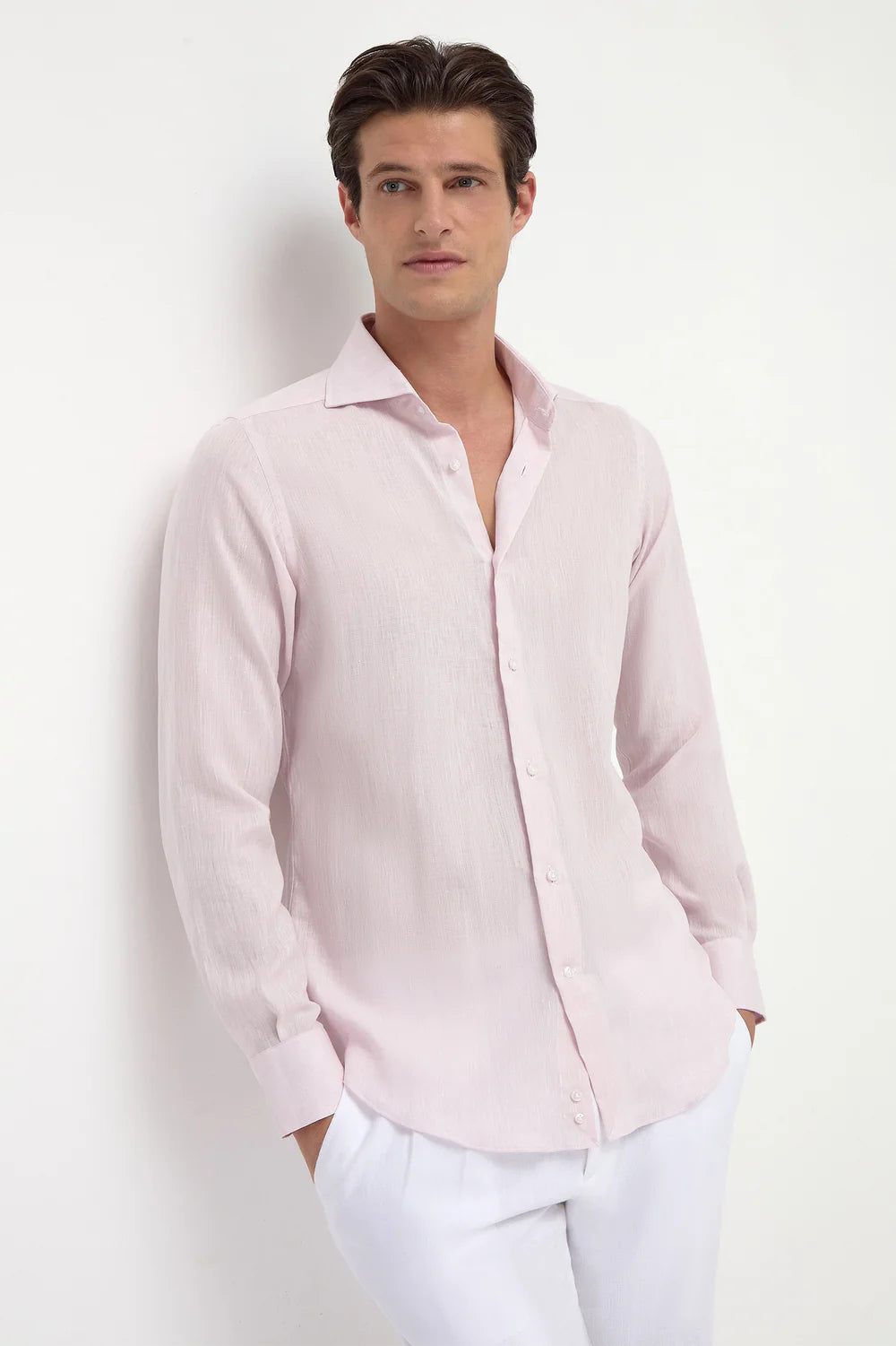 Light Pink Linen Shirt