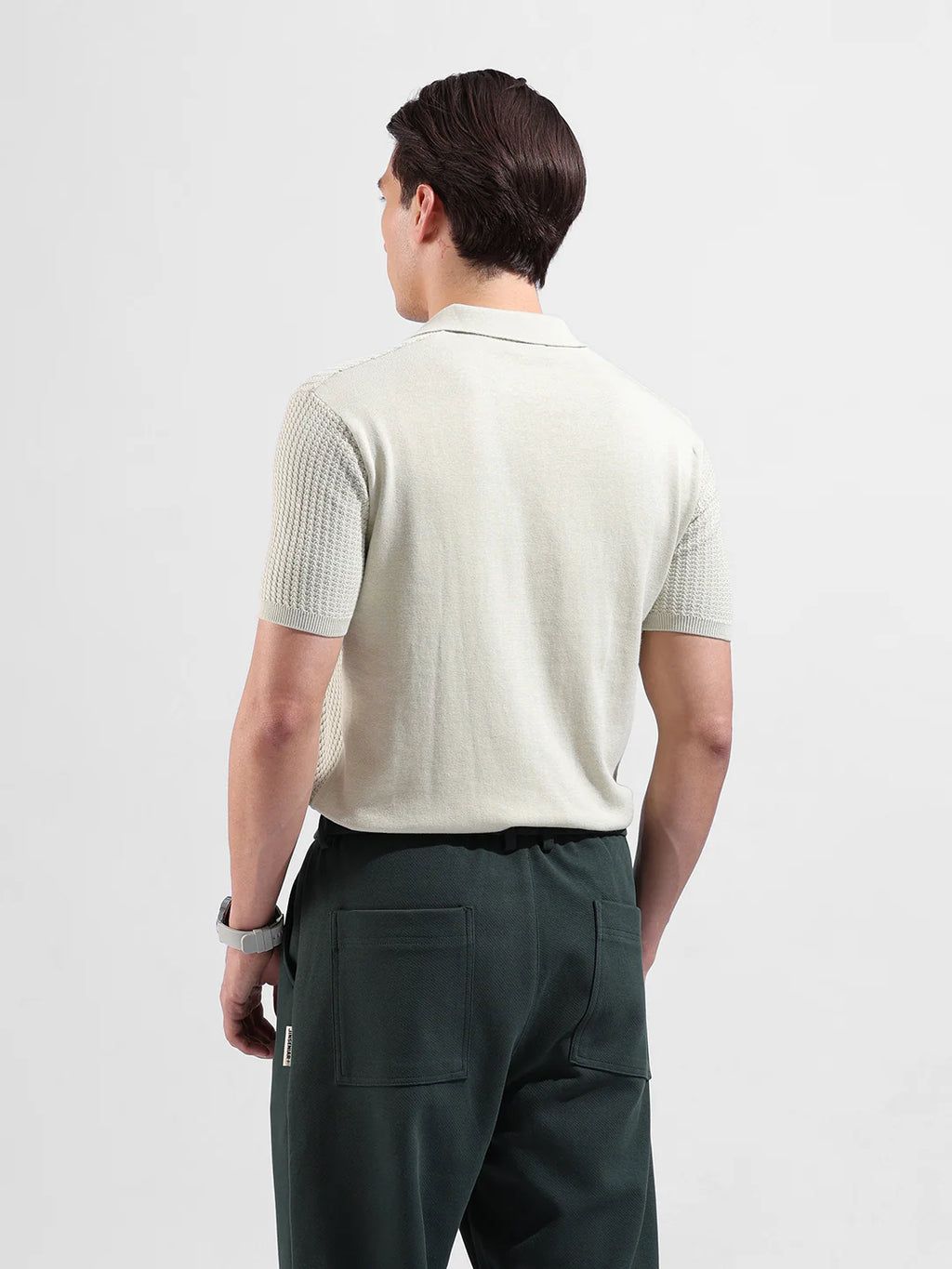 Basic knitted polo T-shirt
