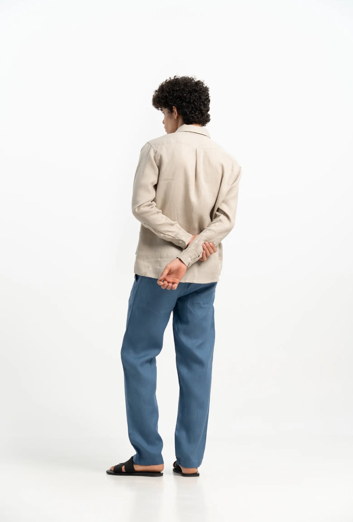 VELAIR LINEN DESERT BEIGE SHIRT