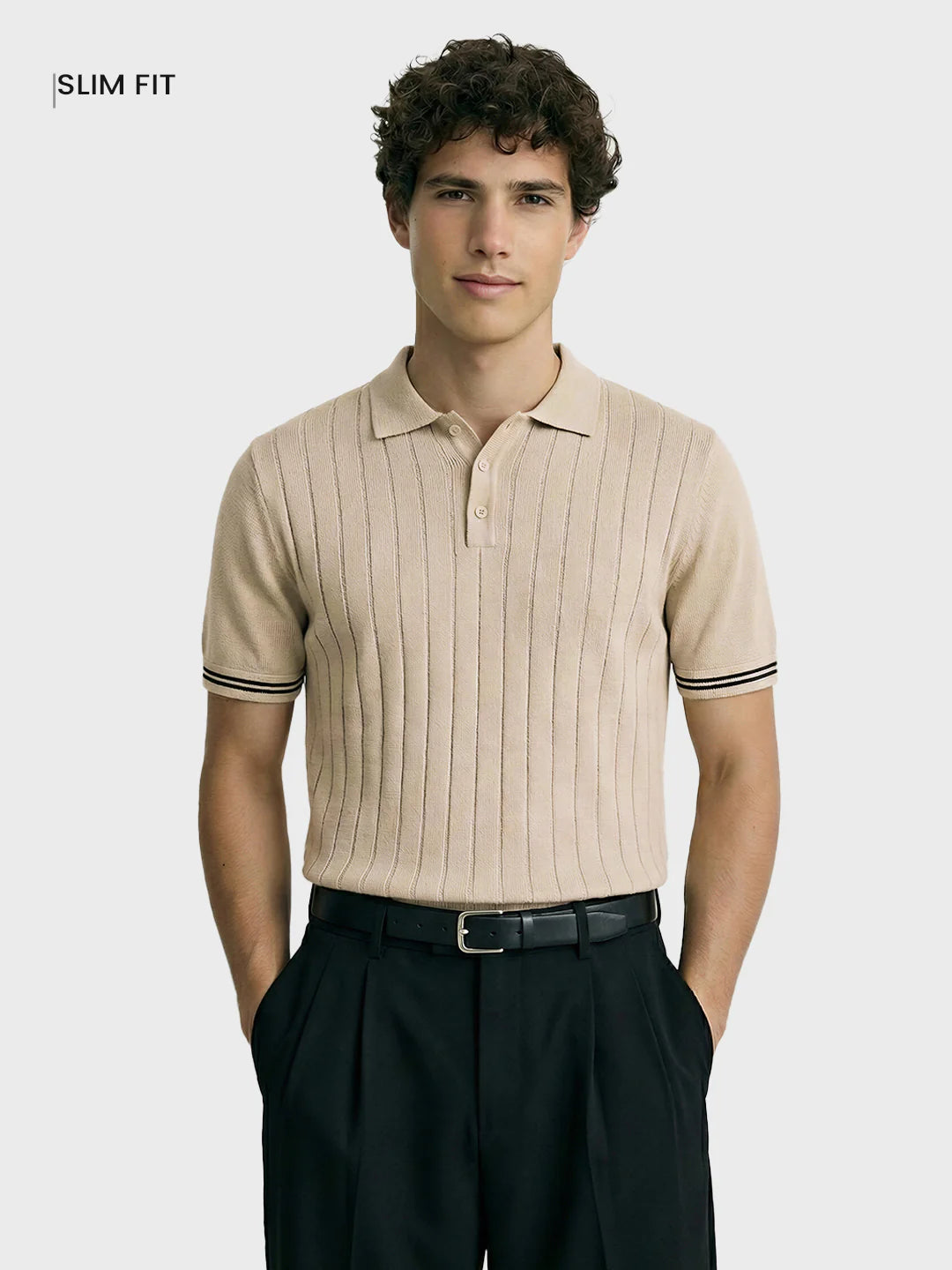KNITTED POLO T-SHIRT