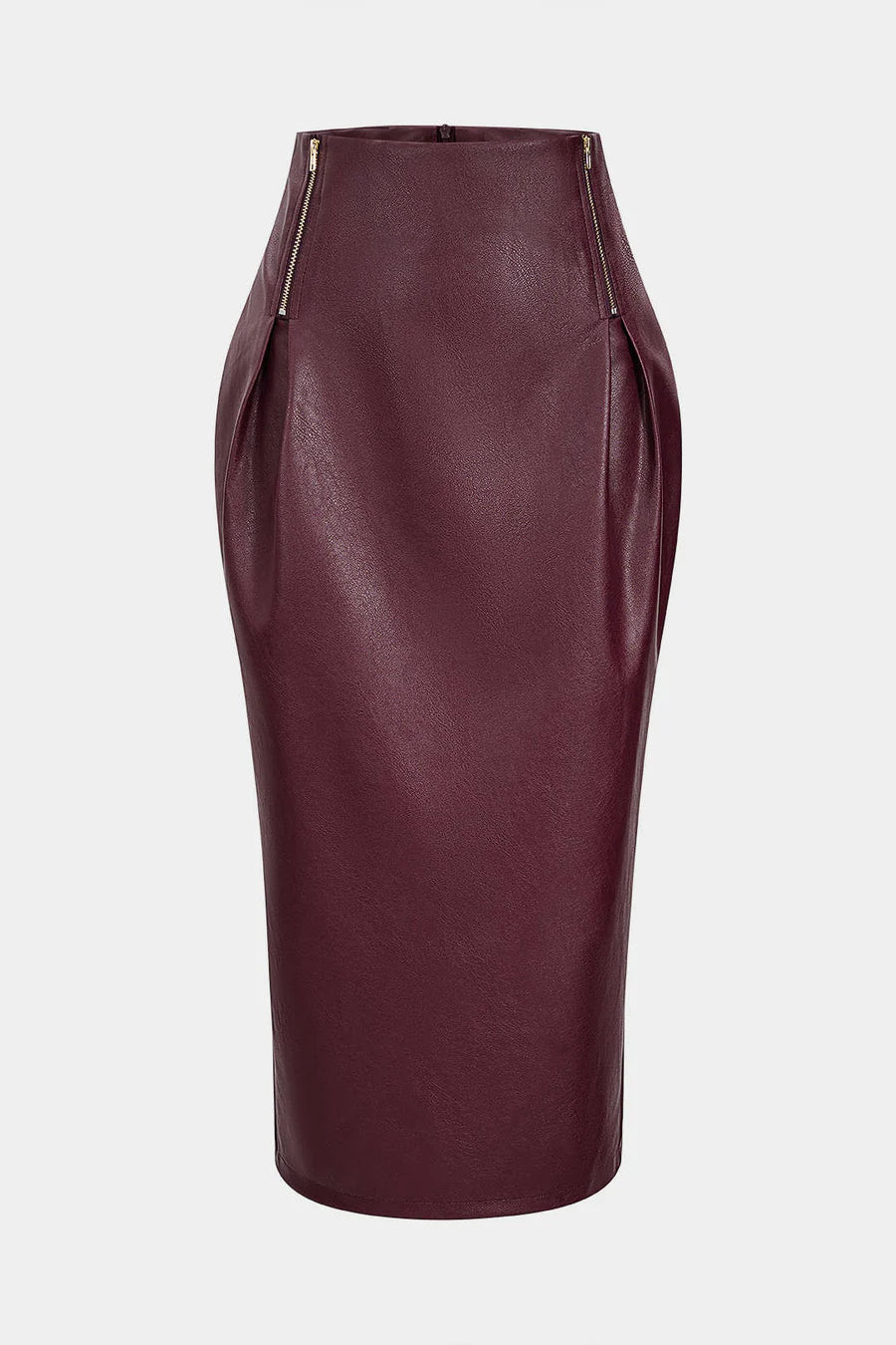 Leather Zipper Skirt