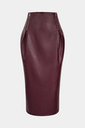 Leather Zipper Skirt