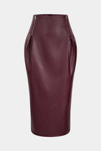 Leather Zipper Skirt