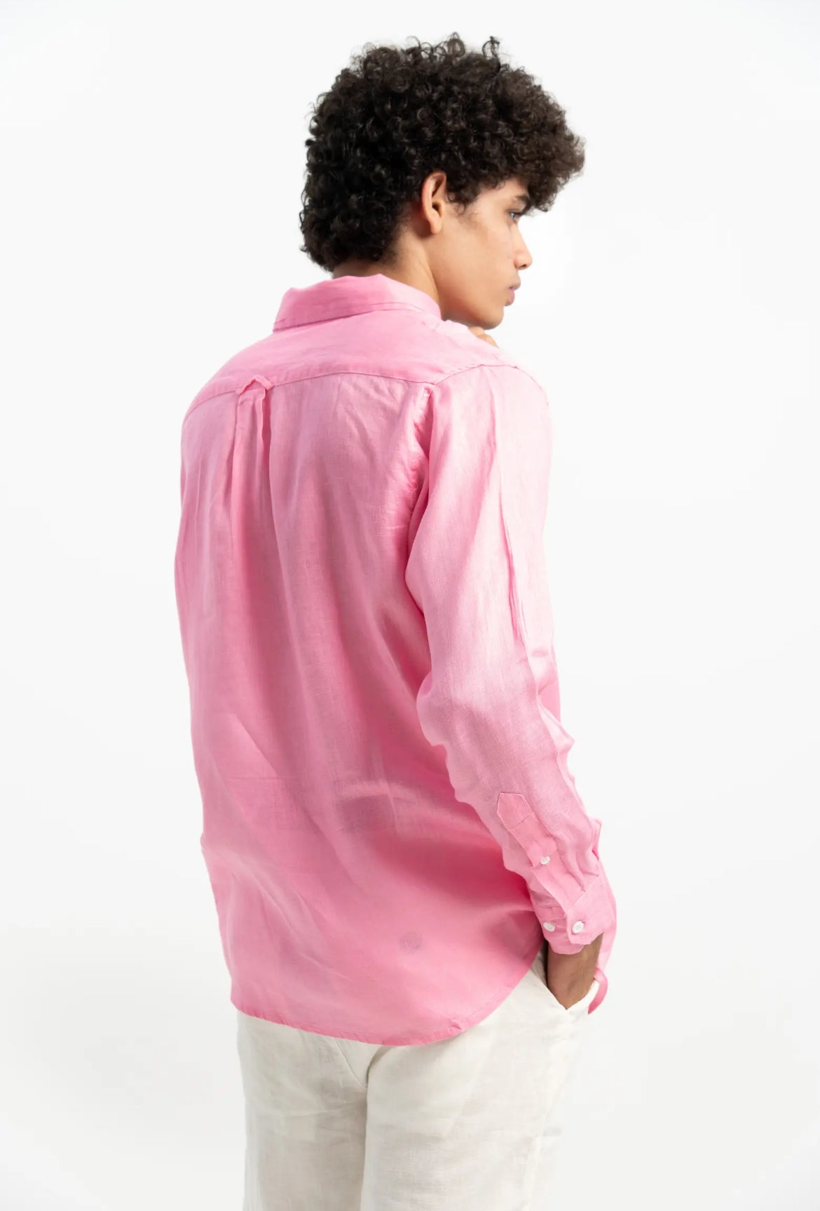 VELAIR LINEN BABY PINK SHIRTS